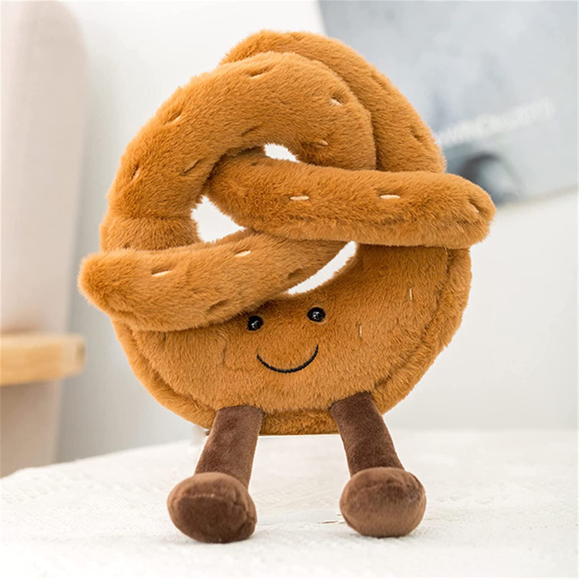 Pretzel Plush Bread Pillow Toy, Food Plush Pillow Cute Plush Stuffed Animals Toy Funny Soft Food Plushies Toy For Gifts For Kids